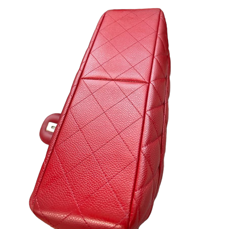 Single Flap Jumbo Caviar Red SHW