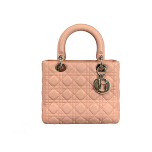 Lambskin Lady Dior Medium Pink SHW