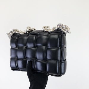 Chain Cassette Bag Leather Black SHW