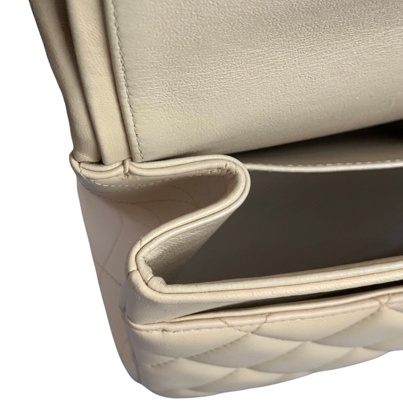 Classic Double Flap Jumbo Lambskin Beige GHW