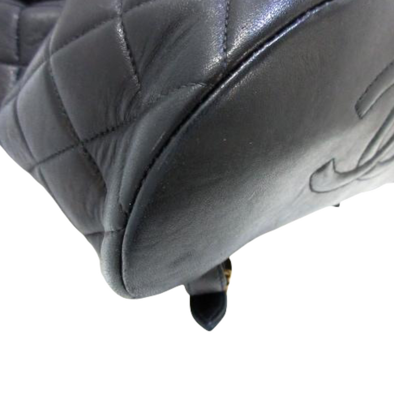Vintage Lambskin Backpack Black GHW