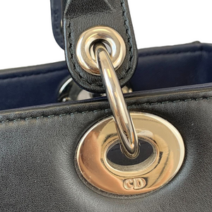 Medium Lady Dior Embroidered Black GHW