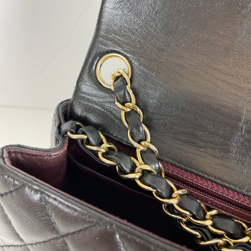 Burgundy Chanel Square Mini in Lambskin with GHW