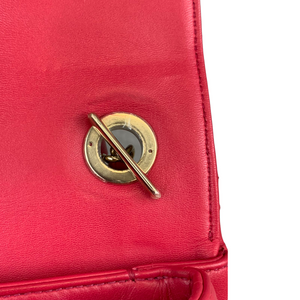 Small Trendy CC Flap Lambskin Red GHW