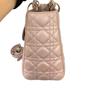 Lady Dior Medium Lambskin Light Pink GHW