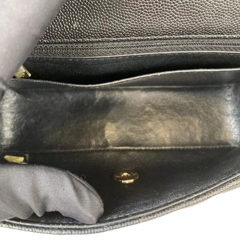 Mini Flap Chevron Caviar Black GHW