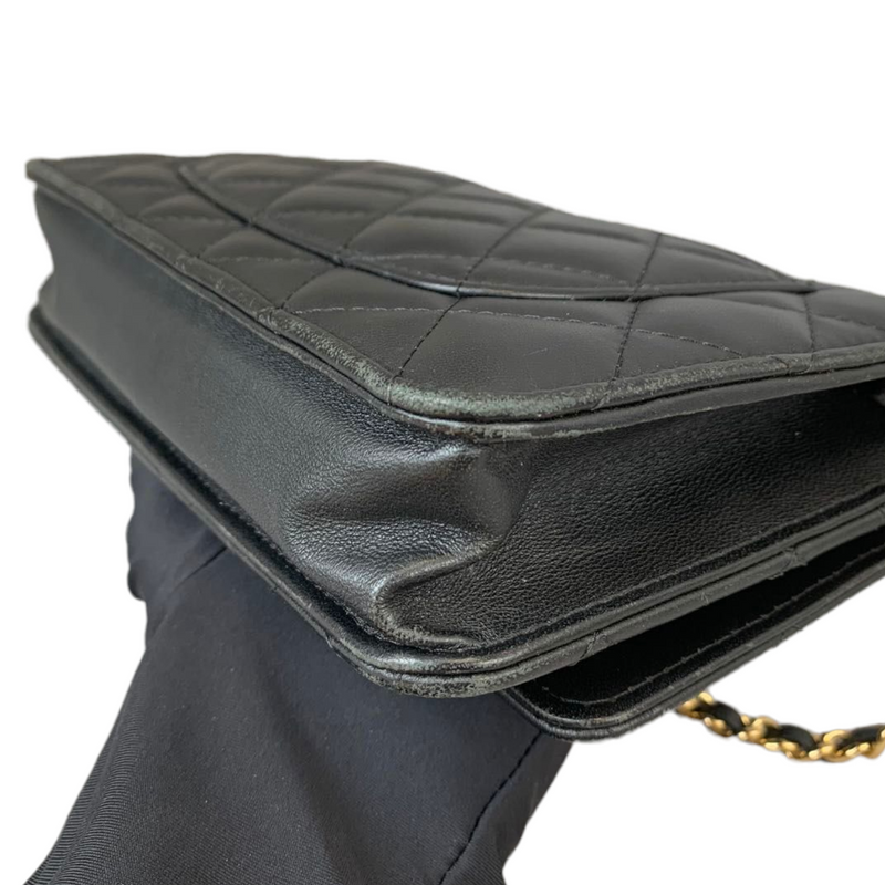 WOC Wallet on Chain Lambskin Black GHW