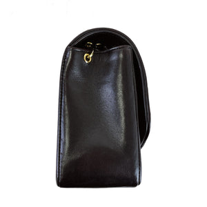 Small Classic Diana flap Black Lambskin GHW