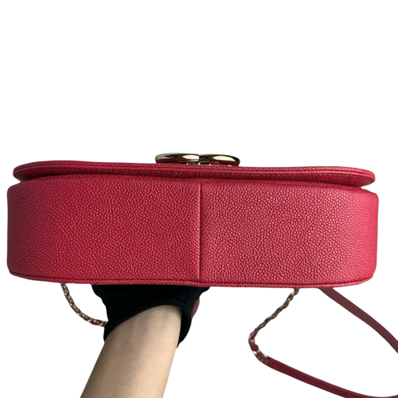 Coco Cuba CC Flap Caviar Leather Red GHW