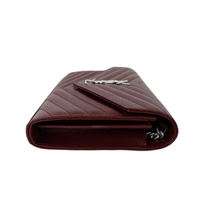 Envelope WOC Small Grained Leather Red SHW