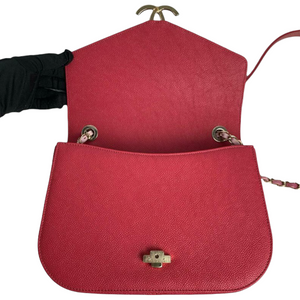 Coco Cuba CC Flap Caviar Leather Red GHW