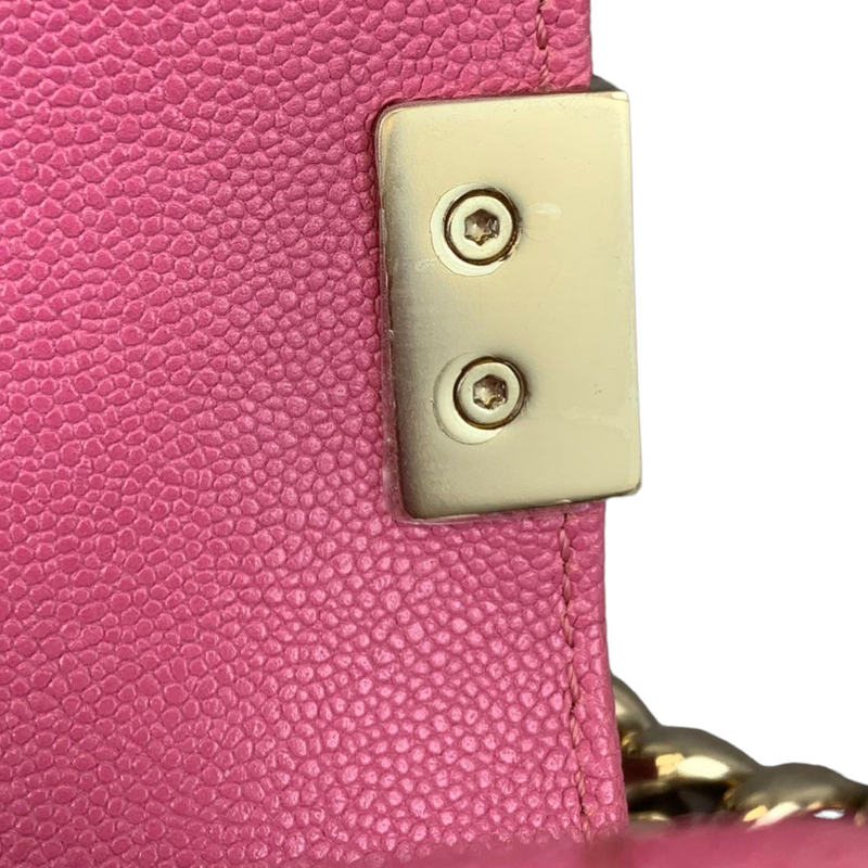 Small Le Boy Caviar Pink GHW