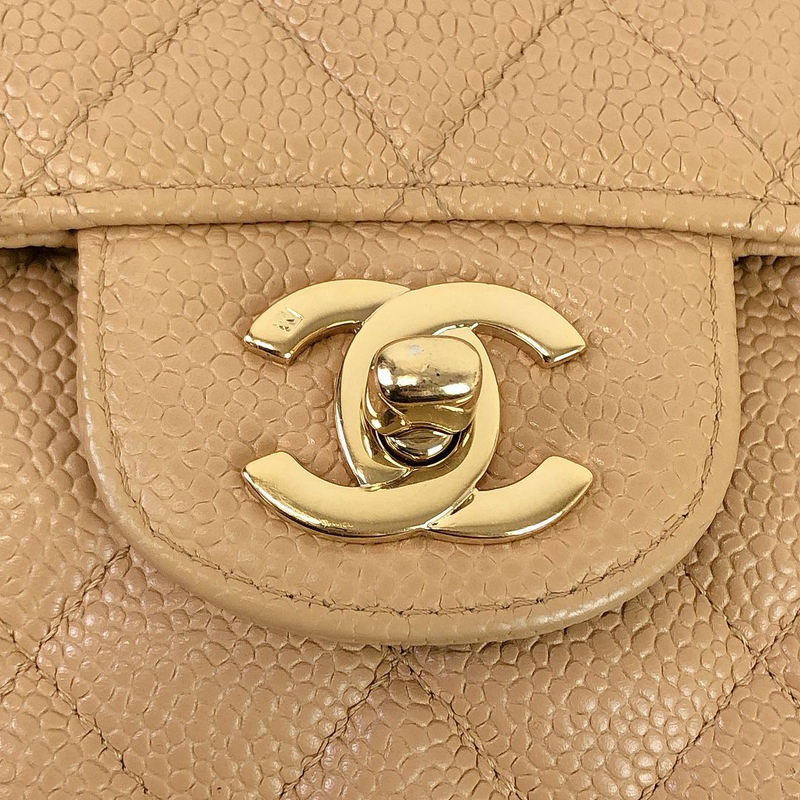 Chanel Classic M/L Medium Double Flap Dark Beige Caviar 24K Gold Hardw –  Coco Approved Studio