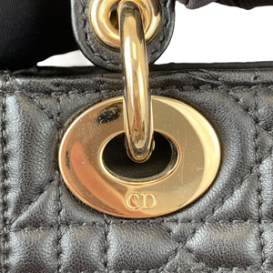 Mini Lady Dior Lambskin Black GHW