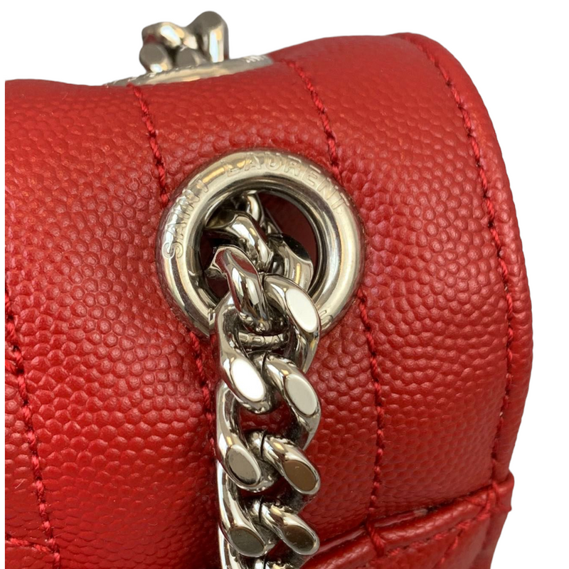 Medium Envelope Grain de Poudre Red GHW