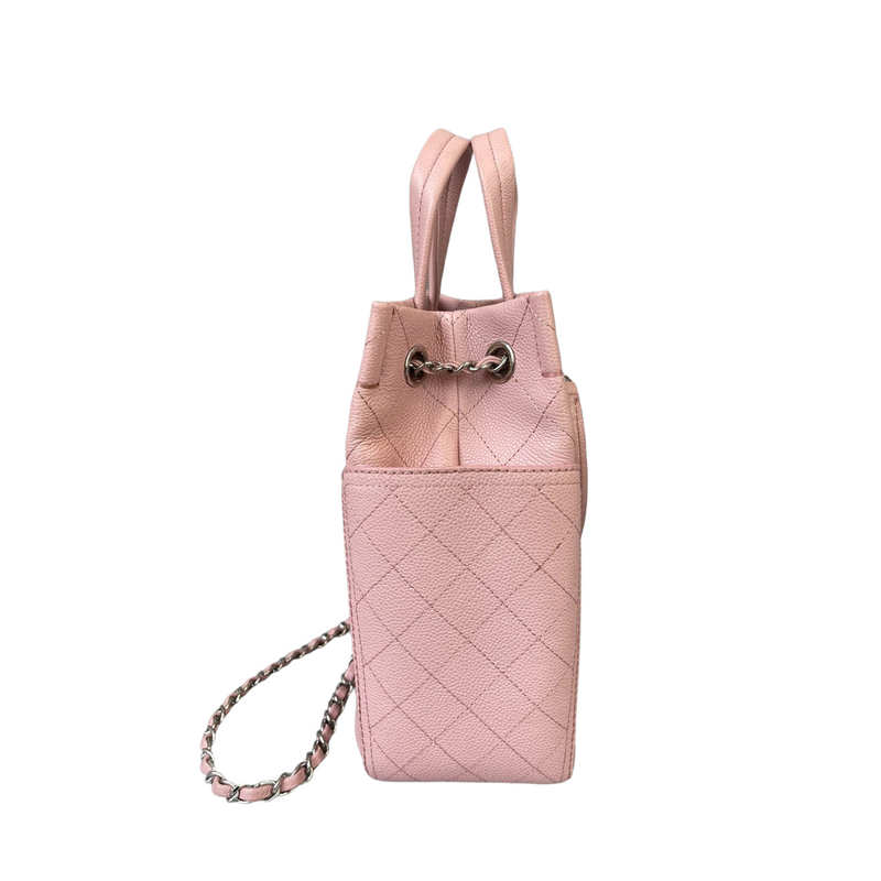 CC Pocket Tote Caviar Small Pink SHW