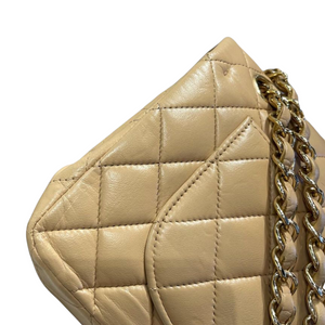 Classic Double Flap Small Lambskin Beige GHW