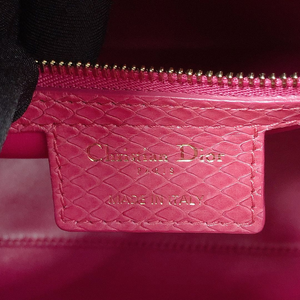 Lady Dior Large Snakeskin Pink LGHW