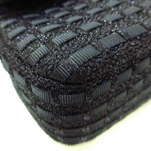 Medium Classic Flap Black Tweed SHW
