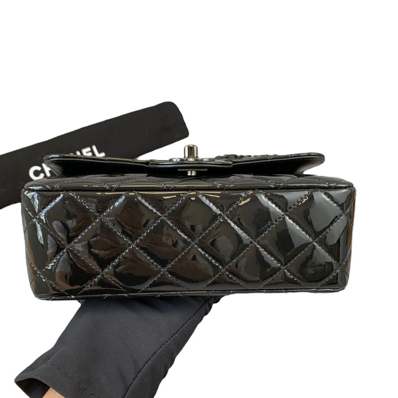 Chanel Mini Rectangular Flap Bag SO Black Patent Black Hardware