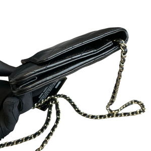 WOC Wallet on Chain Lambskin Black SHW