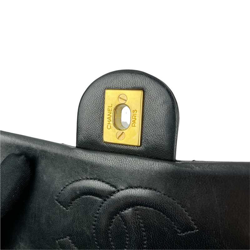 Classic Flap Mini Square Lambskin Black GHW