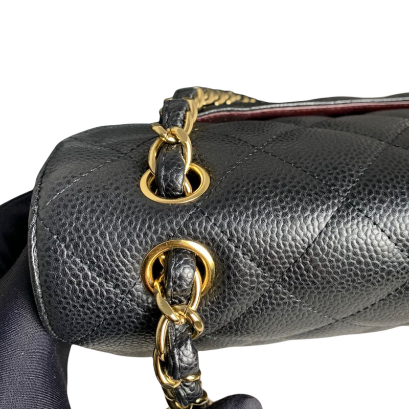 Classic Double Flap Caviar Maxi Black GHW