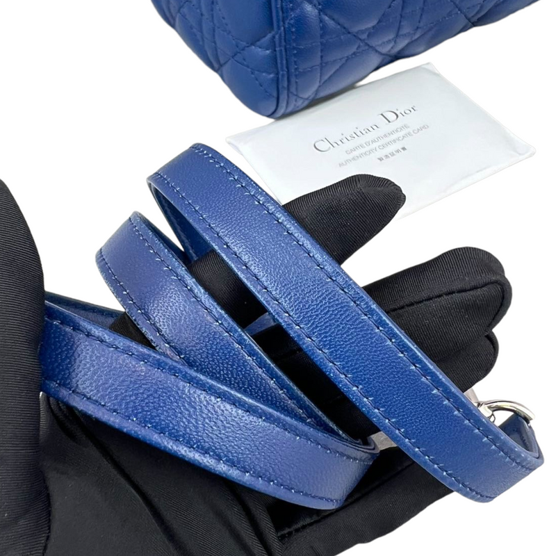 Lady Dior Medium Blue Lambskin SHW