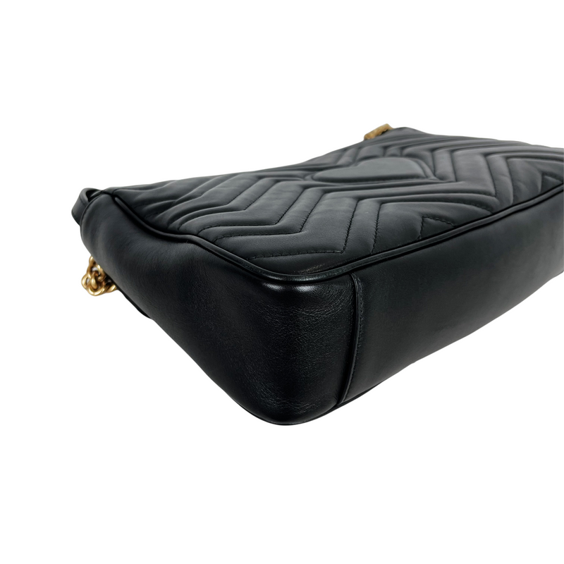 GG Marmont Black Calfskin Medium GHW
