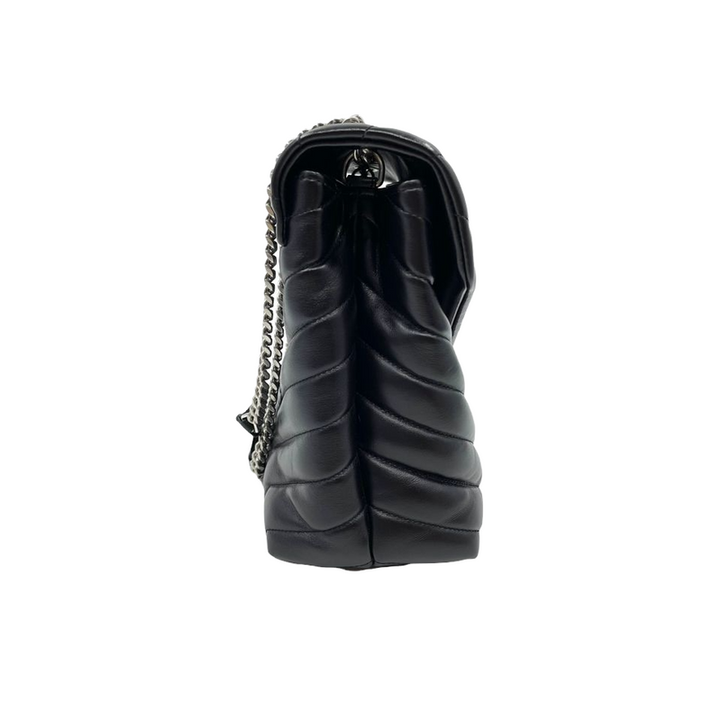 Medium Lou Lou Y Quilted Calfskin Black SHW