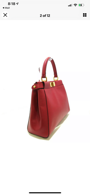 Peekaboo Leather Medium Red GHW