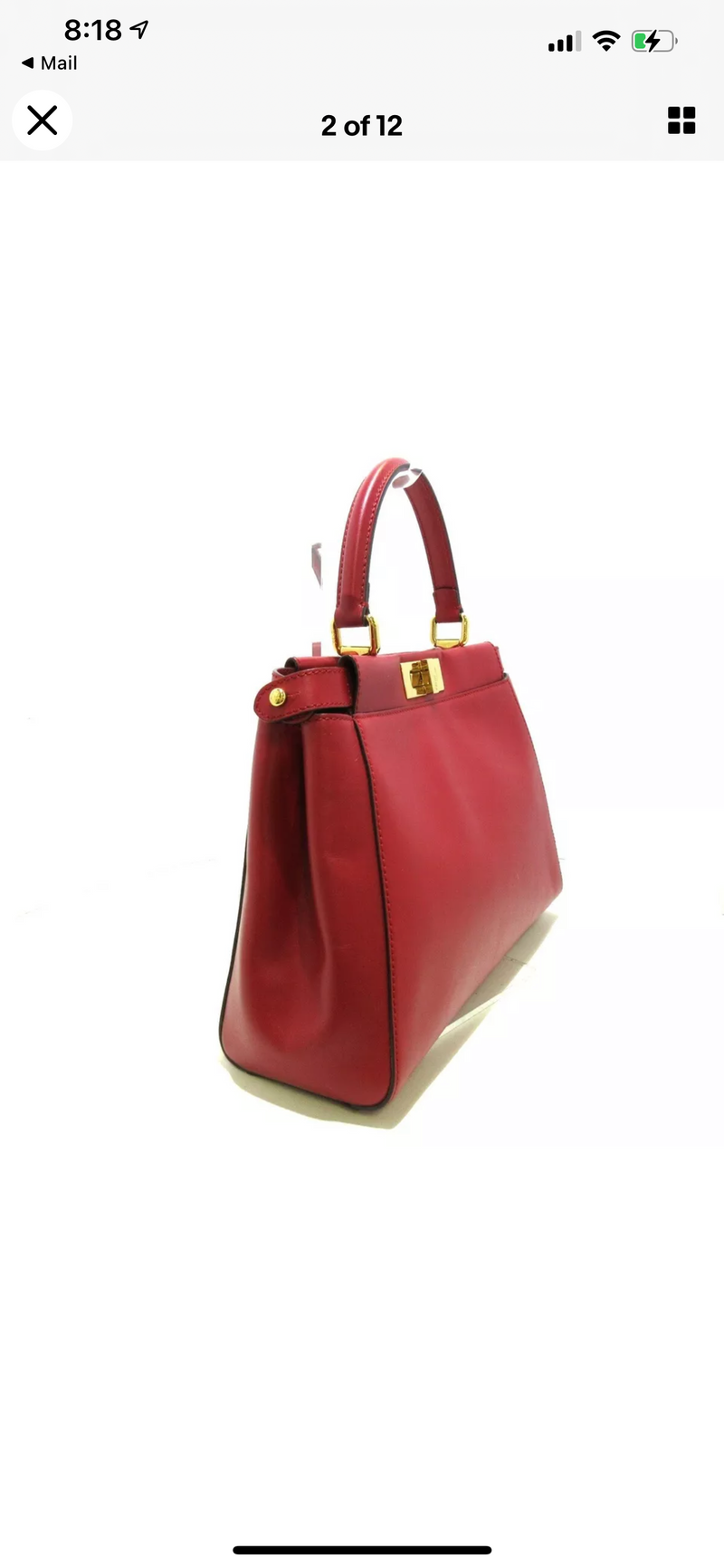 Peekaboo Leather Medium Red GHW