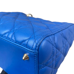 Lady Dior Medium Electric Blue Lambskin GHW