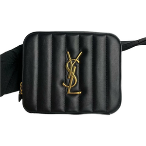 Vicky Quilted Belt Bag Black GHW