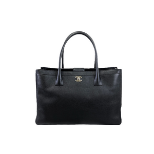 Executive Cerf Tote Caviar Black SHW