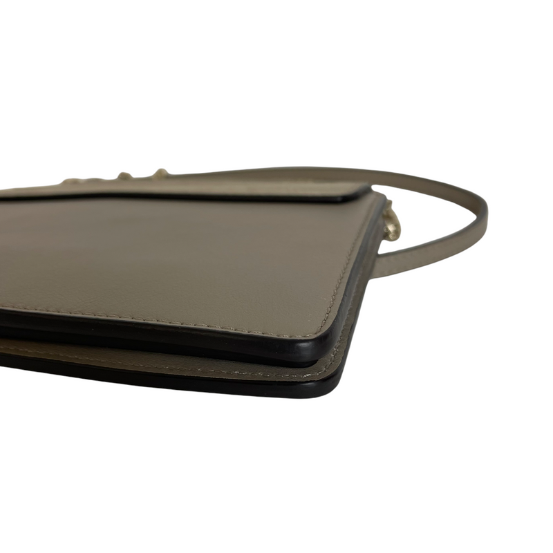 Faye Crossbody Small Leather Grey GHW