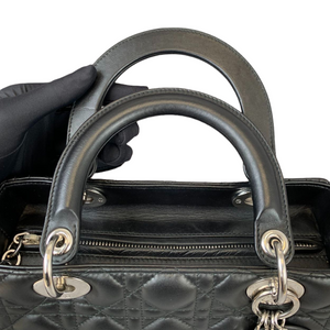 Lambskin Medium Lady Dior Black SHW