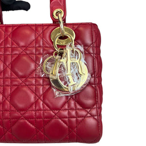 Small My Lady Dior Lambskin Red GHW
