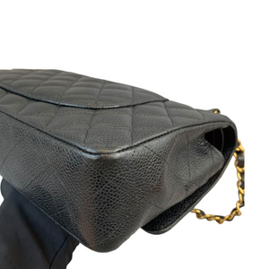Medium Classic Flap Caviar Black GHW