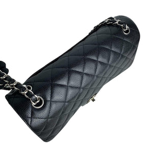 Classic Double Flap Jumbo Caviar Black SHW