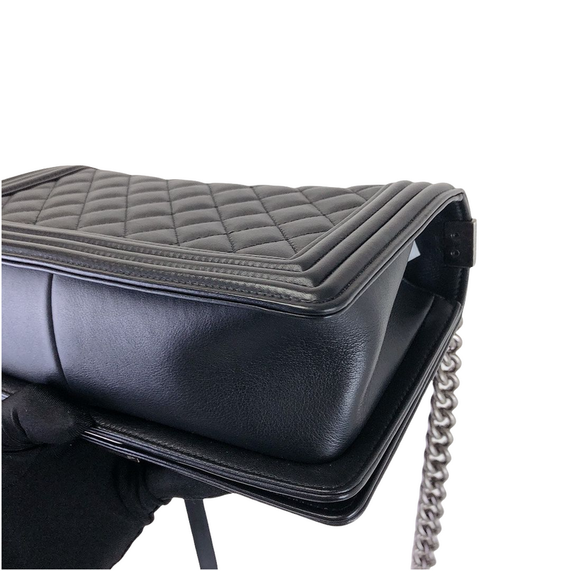 Boy Old Medium Calfskin Black RHW