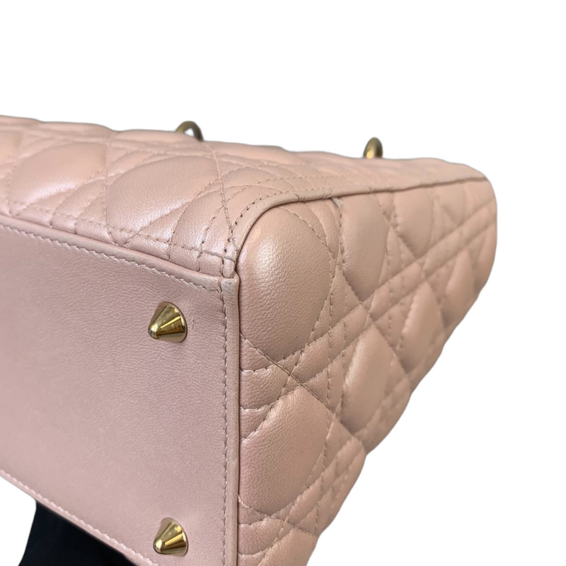 Lady Dior Medium Lambskin Light Pink GHW