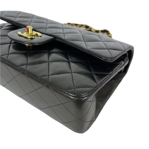 Vintage Classic Double Flap Bag Lambskin Small Black GHW