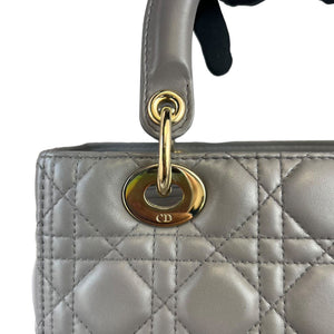 Lady Dior Medium Lambskin Grey GHW