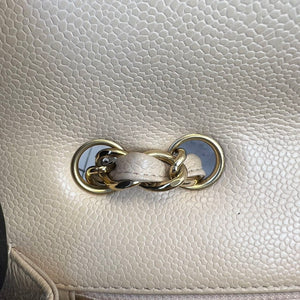 Classic single Flap Beige Jumbo SHW