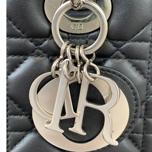 Lambskin Medium Lady Dior Black SHW