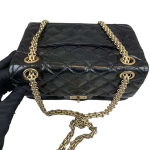 Mini Reissue Aged Calfskin Calfskin Black GHW