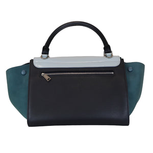 Medium Tricolor Trapeze Satchel