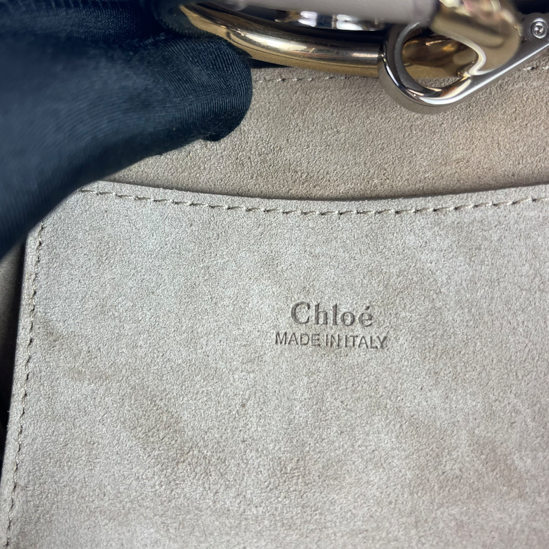 Faye Crossbody Small Leather Grey GHW