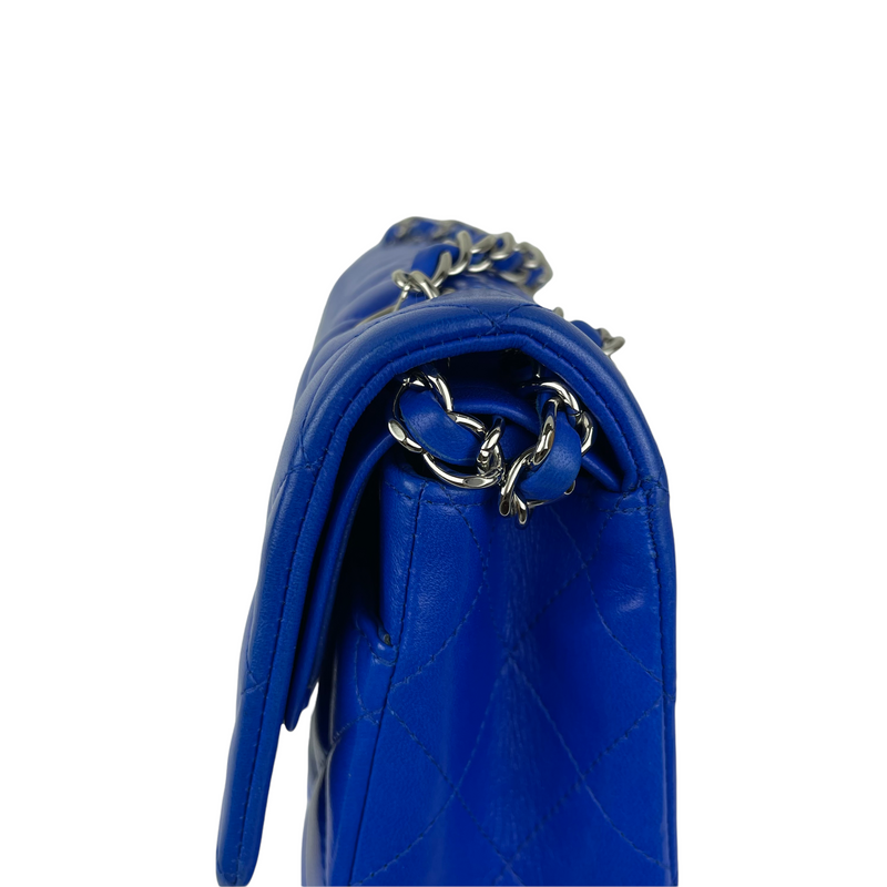 Classic Flap Medium Lambskin Blue SHW